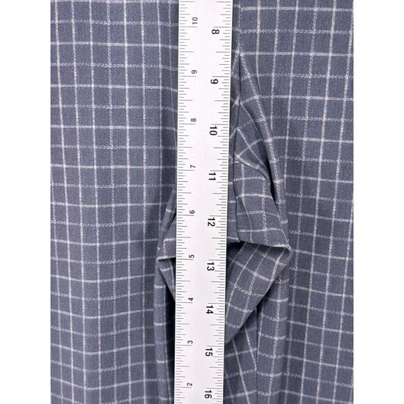 Theory Pants 12 Womens Performance Knit Slim Cropped Trouser Gray Window Check - Picture 4 of 7